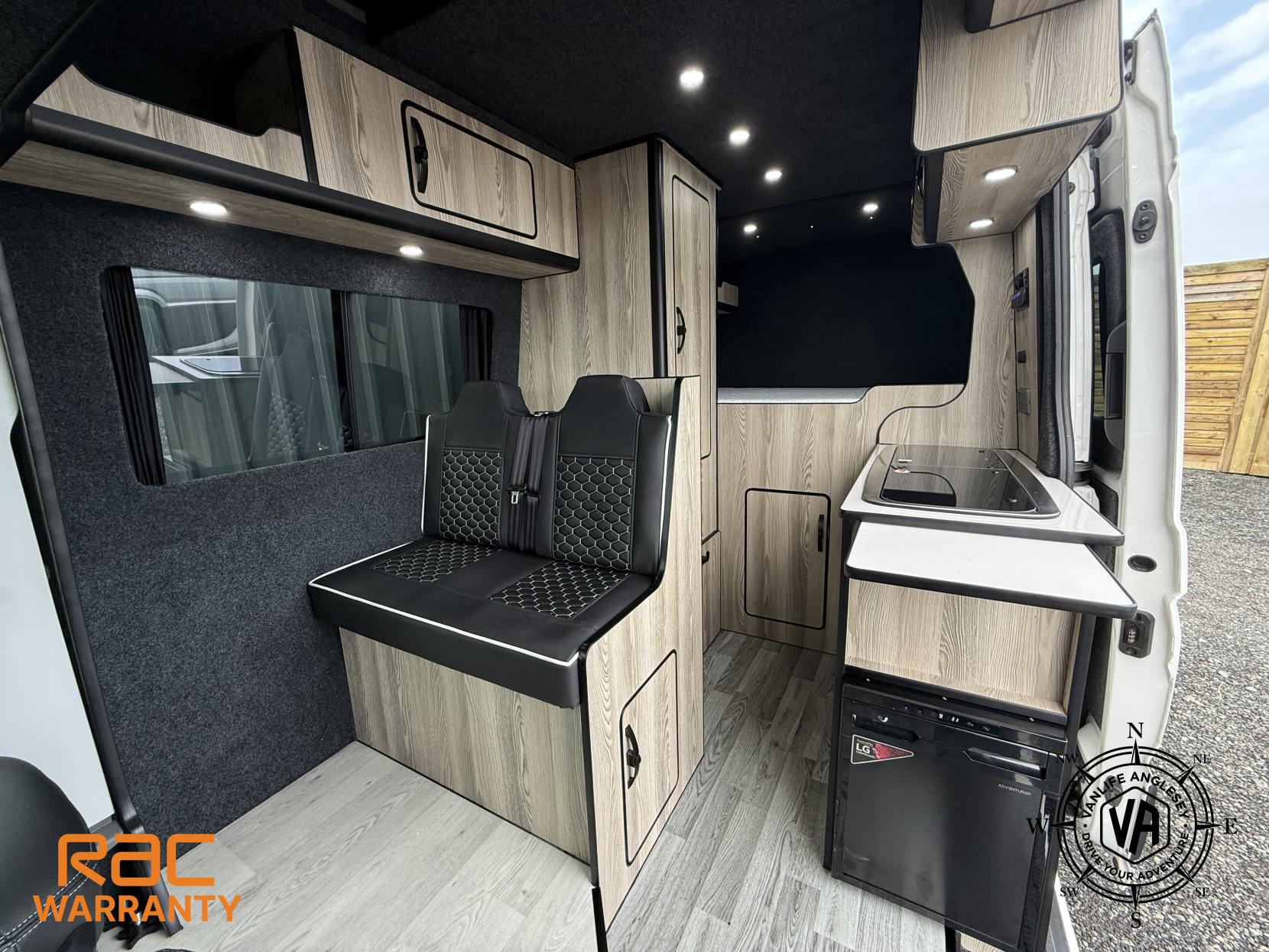 Volkswagen Crafter Diesel heater-Toilet-Sink-Hob-Fix bed-Wardrobe-Overhead lockers- Aircon