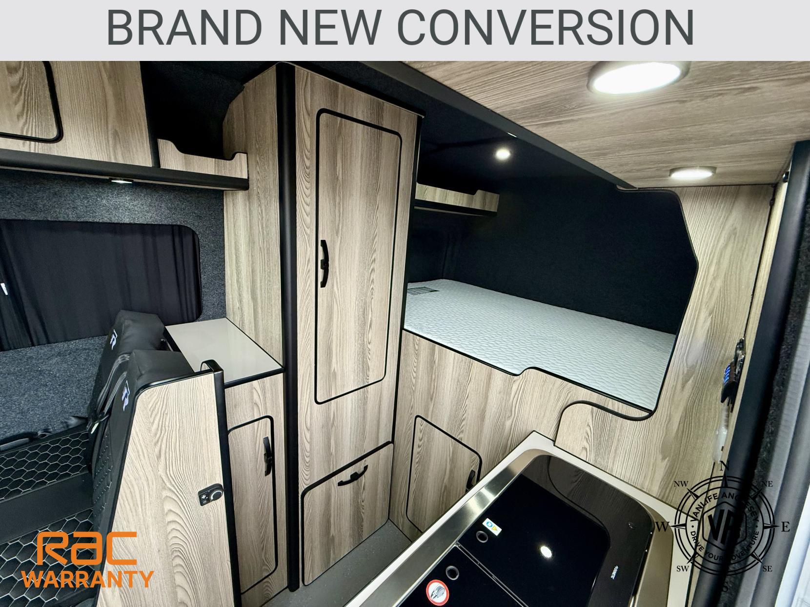 Volkswagen Crafter Diesel heater-Toilet-Sink-Hob-Fix bed-Wardrobe-Overhead lockers-Aircon-Satnav