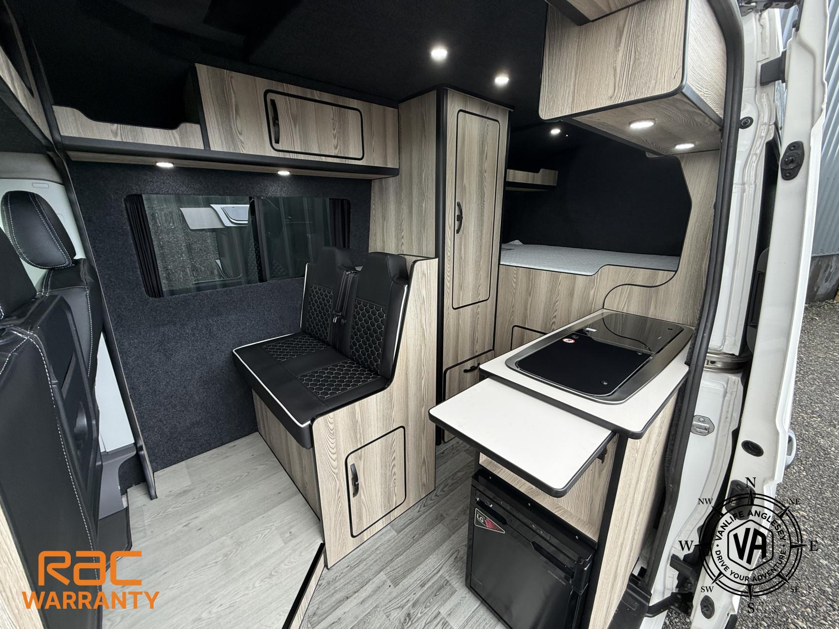 Volkswagen Crafter Diesel heater-Toilet-Sink-Hob-Fix bed-Wardrobe-Overhead lockers- Aircon