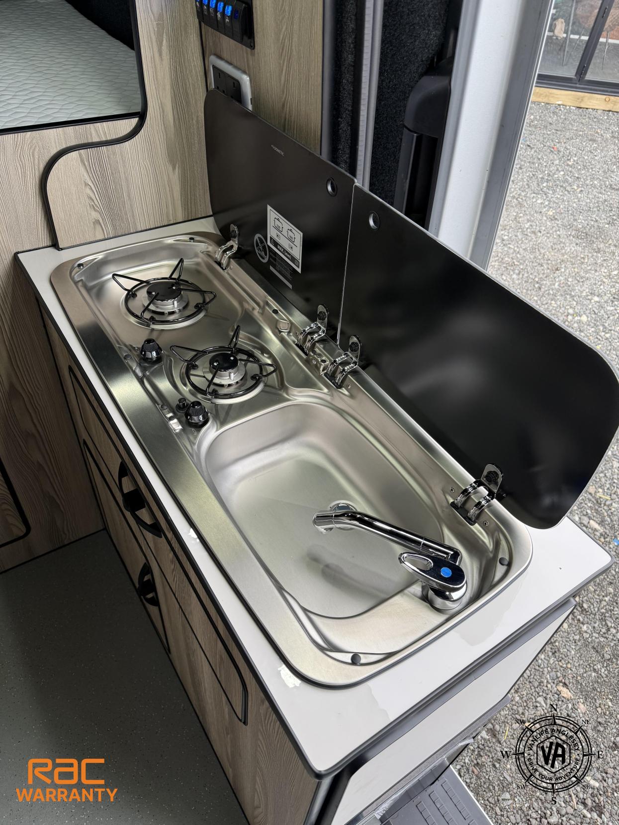 Volkswagen Crafter Diesel heater-Toilet-Sink-Hob-Fix bed-Wardrobe-Overhead lockers-Aircon-Satnav