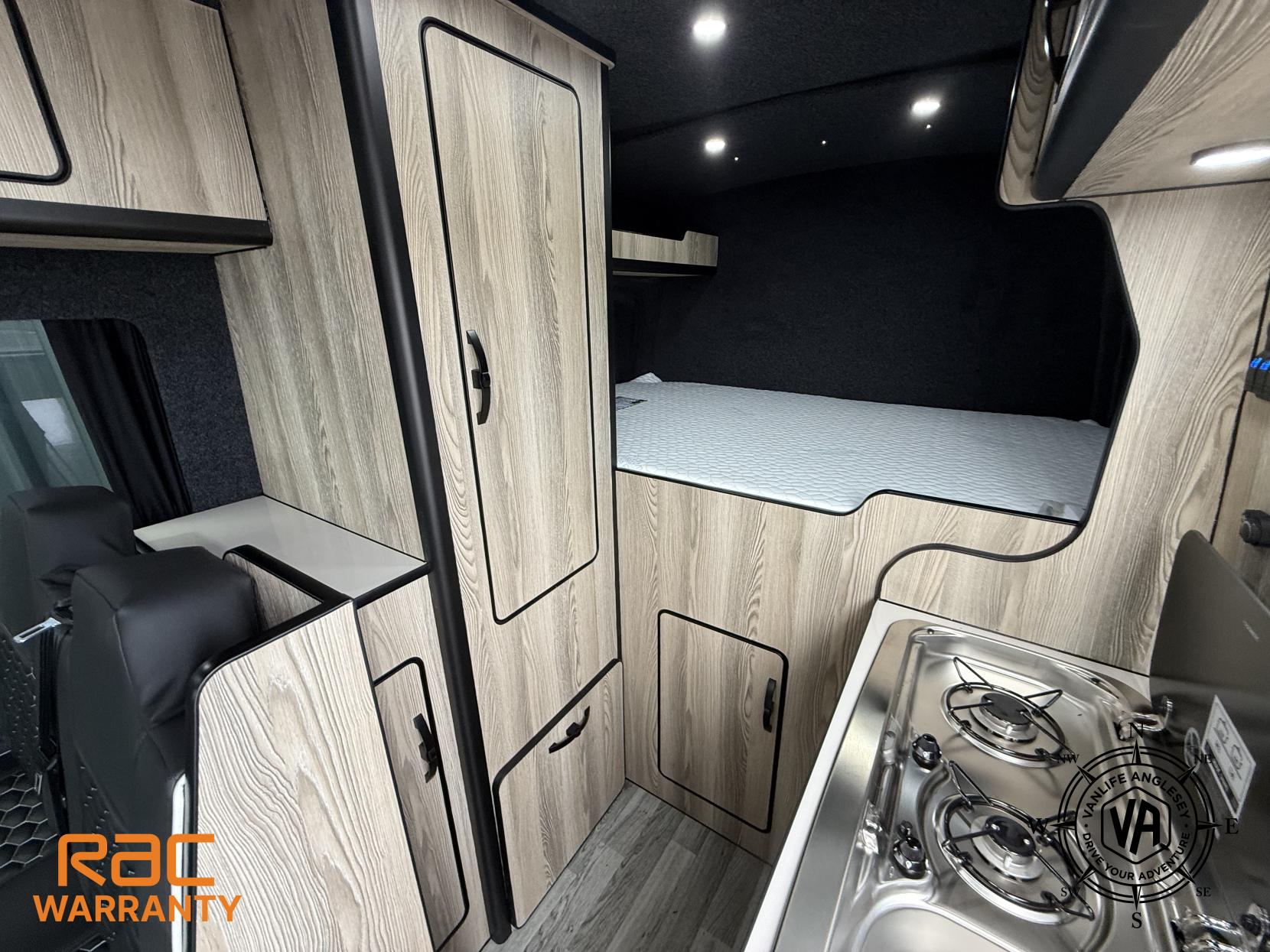 Volkswagen Crafter Diesel heater-Toilet-Sink-Hob-Fix bed-Wardrobe-Overhead lockers- Aircon