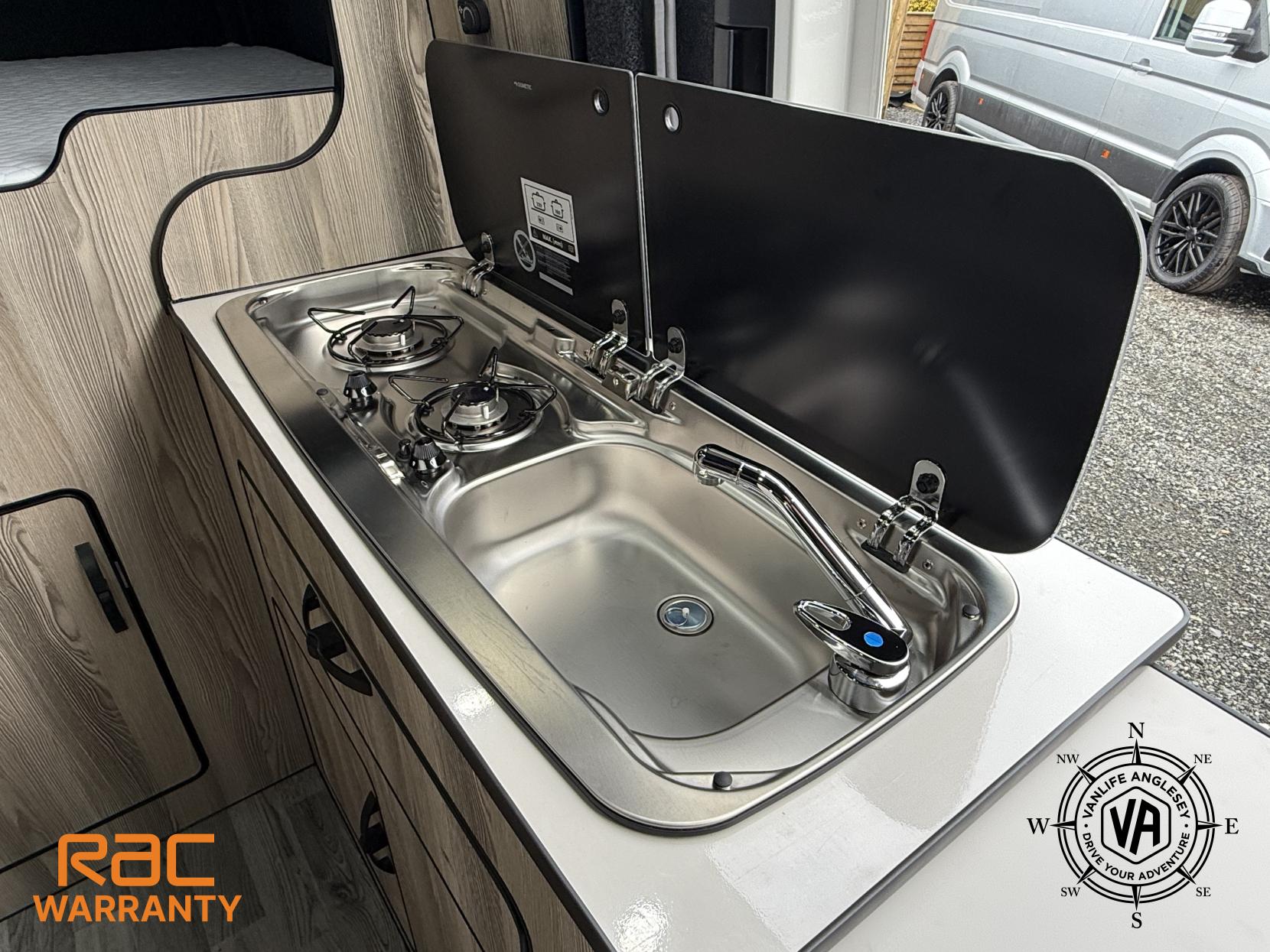 Volkswagen Crafter Diesel heater-Toilet-Sink-Hob-Fix bed-Wardrobe-Overhead lockers- Aircon