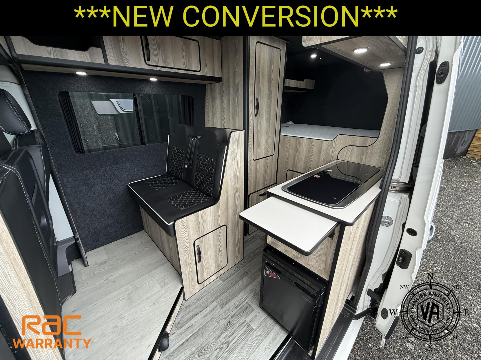 Volkswagen Crafter Diesel heater-Toilet-Sink-Hob-Fix bed-Wardrobe-Overhead lockers- Aircon