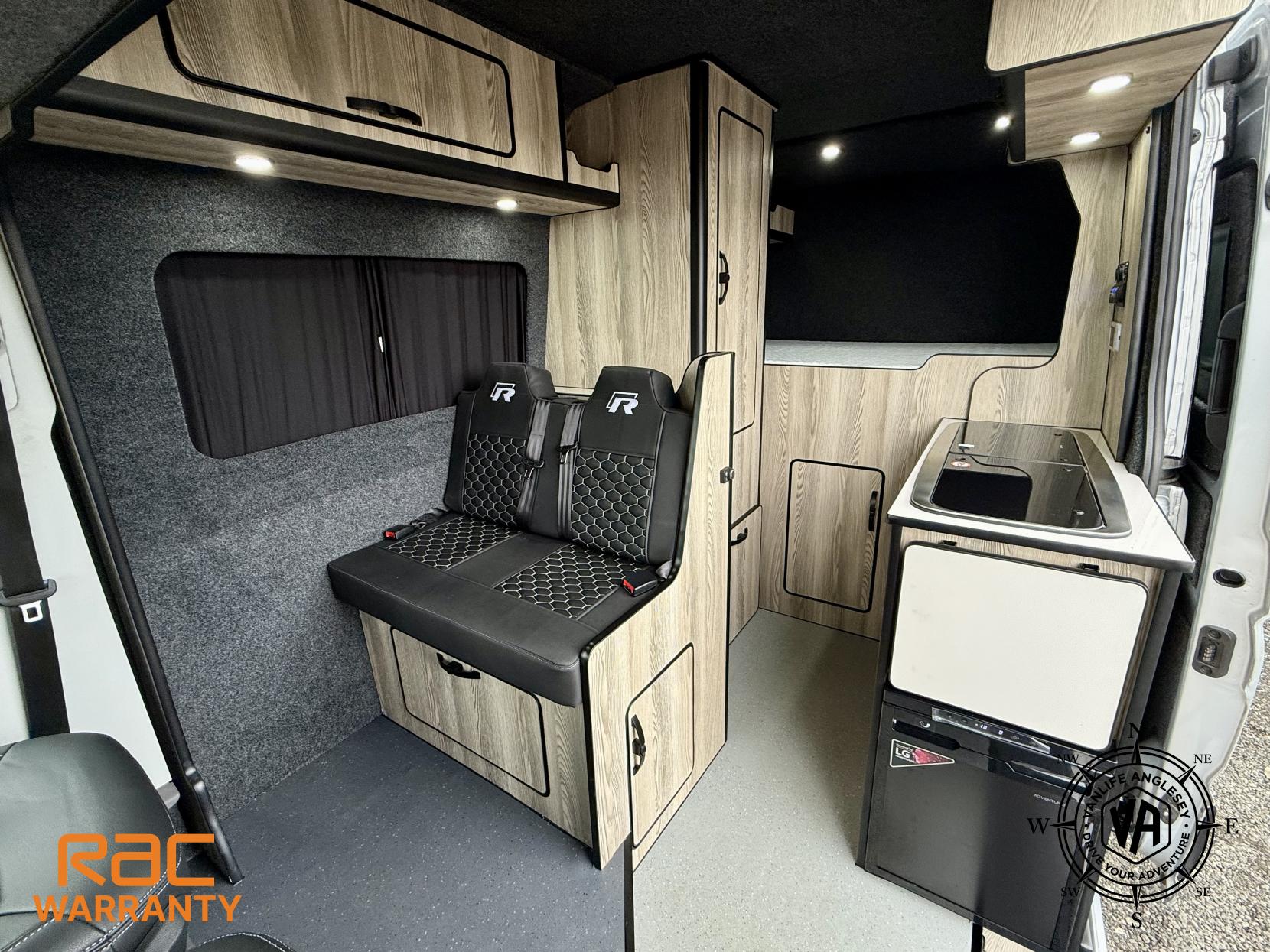 Volkswagen Crafter camper van DSG automatic Brand-new conversion Automatic DSG brand-new conversion, Diesel heater, Toilet, Fix bed, Poptop, Swivel seats, sink and hob, 4 berth Travels 5