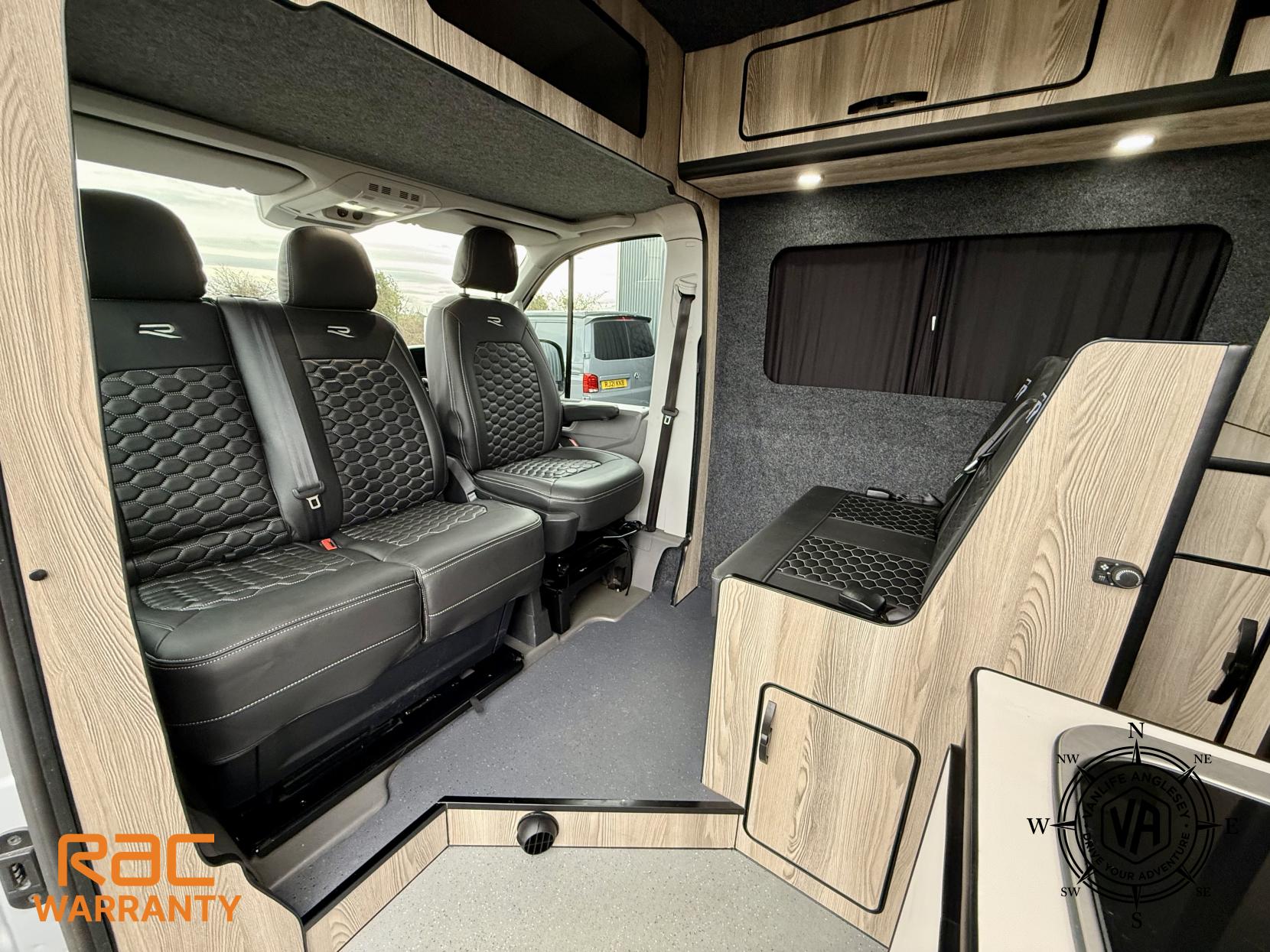 Volkswagen Crafter camper van DSG automatic Brand-new conversion Automatic DSG brand-new conversion, Diesel heater, Toilet, Fix bed, Poptop, Swivel seats, sink and hob, 4 berth Travels 5